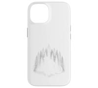 Custodia per iPhone 14 Creatura della foresta di rettili che cammina attraverso il criptide della foresta bianca