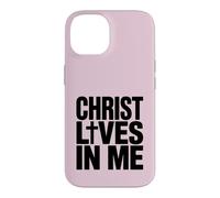 Custodia per iPhone 14 Cristo vive in me cristiano