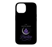 Custodia per iPhone 14 Crystal Moon Sacerdotessa Mistica Fase Lunare Strega Estetica