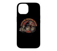 Custodia per iPhone 14 "Custom Motorcycles" Retro Biker Lowbrow Wolf Rockabilly 50s