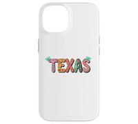 Custodia per iPhone 14 Cute Vintage Boho Texas State Floral Bubble Women and Girls