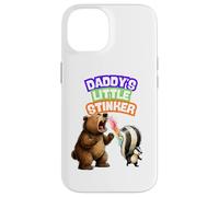 Custodia per iPhone 14 Daddys Little Stinker Bear Skunk Puzza campeggio nei boschi