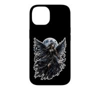 Custodia per iPhone 14 Dark Gothic Angel Wings Moon Fantasy Art Aesthetic