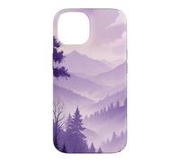 Custodia per iPhone 14 Deep Purple Natura Montagne Escursionismo Escursionismo Vaporwave