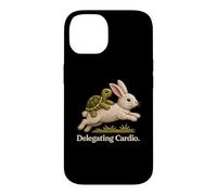 Custodia per iPhone 14 Delegando Cardio Divertente Turtle Bunny Cottagecore