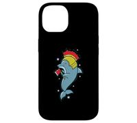 Custodia per iPhone 14 Delfino con Crista e Casco Bush Knight