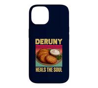 Custodia per iPhone 14 Deruny guarisce l'anima divertente frittella di patate ucraino cibo