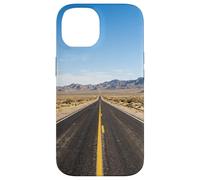 Custodia per iPhone 14 Desert Highway Lungo Rettilineo Strada Vasto Paesaggio