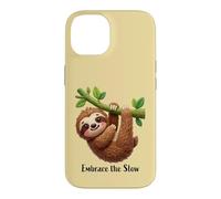 Custodia per iPhone 14 Design divertente con bradipo pigro "Embrace the slow"