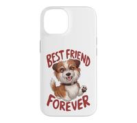 Custodia per iPhone 14 Design gioioso con cucciolo fedele compagno per sempre