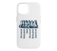 Custodia per iPhone 14 Destini delle sei mogli di Enrico VIII Navy Print