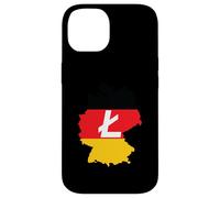 Custodia per iPhone 14 Deutschland Litecoin German Flag Cryptocurrency Litecoin LTC