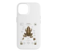 Custodia per iPhone 14 Diagramma guida campo vintage anatomia rana arte naturale