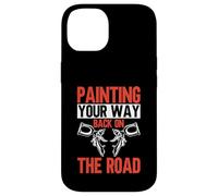 Custodia per iPhone 14 Dipingere la strada del ritorno sulla strada pittore