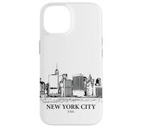 Custodia per iPhone 14 Disegno di paesaggio urbano di New York