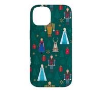 Custodia per iPhone 14 Disney Frozen Holiday Nutcrackers Scandinavian Christmas