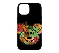 Custodia per iPhone 14 Disney Mickey Mouse Patchwork Pumpkin Fall Jack-o'-Lantern