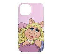 Custodia per iPhone 14 Disney The Muppets Miss Piggy Big Face Pink