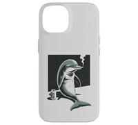 Custodia per iPhone 14 Divertente affumicatore Dolphin Beer Dolphin Smoker