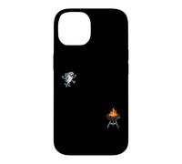 Custodia per iPhone 14 Divertente barbecue con pesce volante