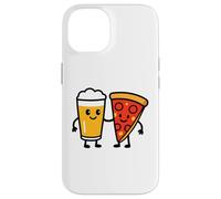 Custodia per iPhone 14 Divertente design con scritta "Best Friends" con birra e pizza, per uomini, donne, papà, mamma