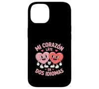 Custodia per iPhone 14 Divertente Mi Corazon Cuori Carini Tenendosi Per Mano Dicendo
