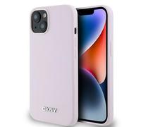 Custodia per iPhone 14 DKNY in silicone liquido con MagSafe, colore rosa