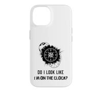 Custodia per iPhone 14 Do I Look Like I'm On The Clock Funny Sarcastic Saying