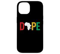 Custodia per iPhone 14 Dope Africa Map Juneteenth Pan African Pride