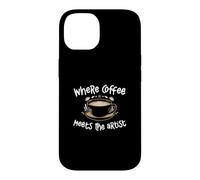 Custodia per iPhone 14 Dove il caffè incontra l'artista cool barista per artisti del latte