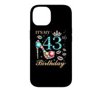 Custodia per iPhone 14 È il mio 43esimo compleanno Carina reginetta del compleanno di 43 anni