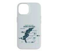 Custodia per iPhone 14 East Coast Shark Sightings Cool Map