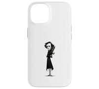 Custodia per iPhone 14 Edgar Allan Poe Beloved Cat