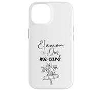 Custodia per iPhone 14 El amor de Dios me curó.