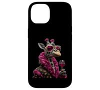 Custodia per iPhone 14 Elegante ritratto di leone moda felino vino grafico