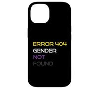 Custodia per iPhone 14 Error 404 Gender Not Found Nonbinary Pride Non-Binary Flag