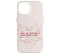 Custodia per iPhone 14 Ester 4 14 Versi cristiani Corona floreale Regina Fede
