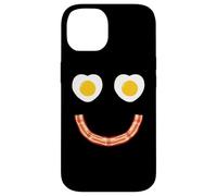 Custodia per iPhone 14 Face Eggs And Bacon Ham Breakfast Smile
