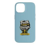 Custodia per iPhone 14 Faith Carries Me When Strength Runs Out Design Christian