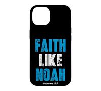Custodia per iPhone 14 Fede come Noè Ebrei 11:7 Regalo cristiano