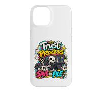 Custodia per iPhone 14 Fidati del processo- Salva File Divertente Digital Artist Design