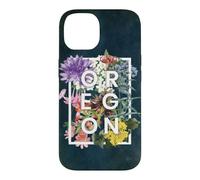 Custodia per iPhone 14 Fiori di Oregon Word Art - Oregon State USA Souvenir