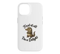 Custodia per iPhone 14 First Of All I’m A Delight Funny Alligator Crocodile Gator