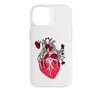 Custodia per iPhone 14 Floral Human Heart Anatomy