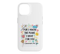 Custodia per iPhone 14 For I Know The Plans I Have For You Christian Back To School
