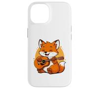 Custodia per iPhone 14 Fox Playing Guitar Graphic Fox Ragazzi Ragazze Amante della Chitarra