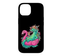 Custodia per iPhone 14 Freddo Drago Flamingo Galleggiante Vacanze Estive