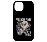 Custodia per iPhone 14 Freedom First Safety Terzo John Adams Divertente 4 luglio