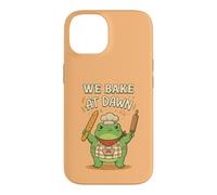 Custodia per iPhone 14 Frog We Bake at Dawn Funny Baking Humor Meme 3