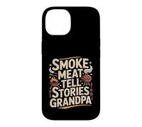 Custodia per iPhone 14 Fumo Carne Raccontare Storie Nonno BBQ Grilling